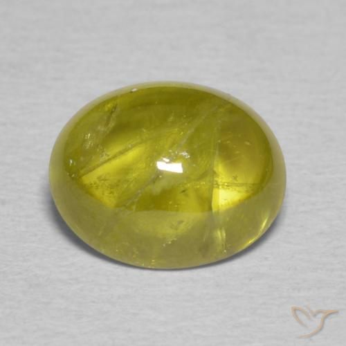 2.33ct 天然 黄みがかったグリーン スフェーン, 楕円形, 透明