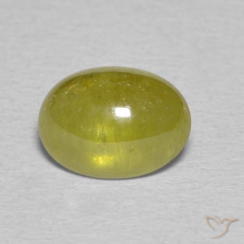 1.81ct 天然 ウォームアーシーグリーン スフェーン, 楕円形, 透明