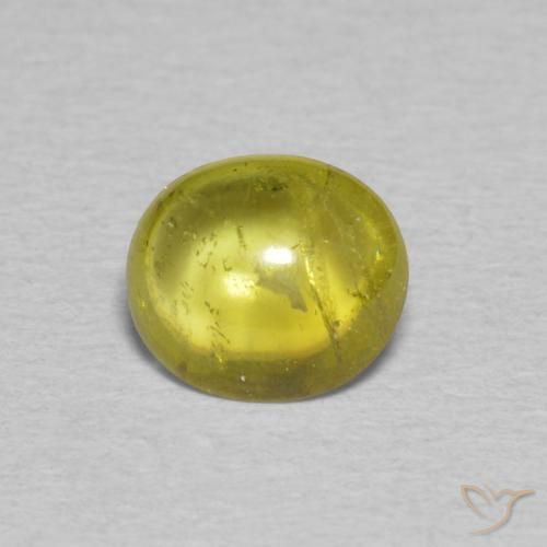 1.12ct 天然 レモンイエロー スフェーン, 楕円形, 透明