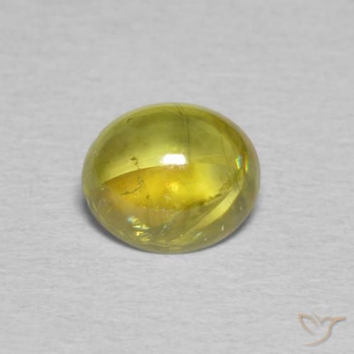 1.06ct 天然 ウォームフォレストグリーン スフェーン, 楕円形, 透明
