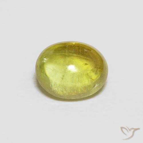 1.58ct 天然 緑ががかったイエロー スフェーン, 楕円形, 透明