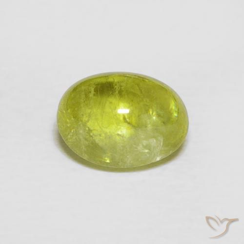 1.59ct 天然 ウォームアーシーグリーン スフェーン, 楕円形, 透明