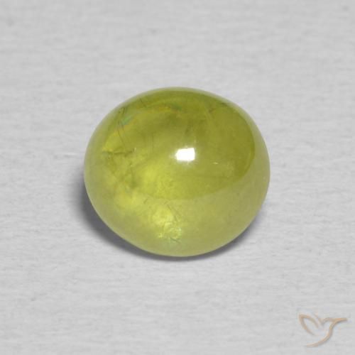 1.27ct 天然 黄みがかったグリーン スフェーン, 楕円形, 透明