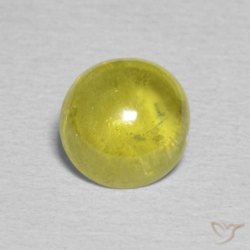 1.19ct 天然 ミディアムイエロー スフェーン, 楕円形, 透明