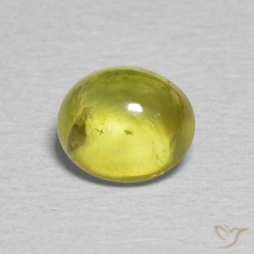 1.17ct 天然 黄みがかったグリーン スフェーン, 楕円形, 透明
