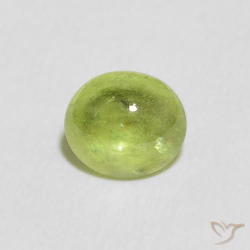 0.80ct 天然 黄みがかったグリーン スフェーン, 楕円形, 透明