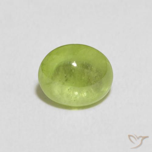 1.02ct 天然 ライブリーグリーン スフェーン, 楕円形, 透明