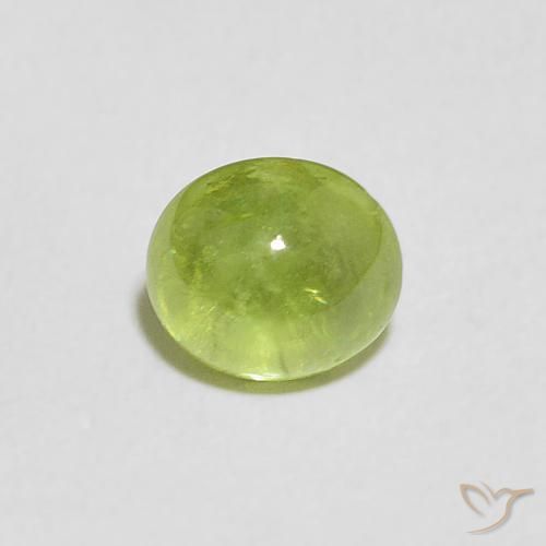 1.09ct 天然 ライブリー黄色がかった緑 スフェーン, 楕円形, 透明