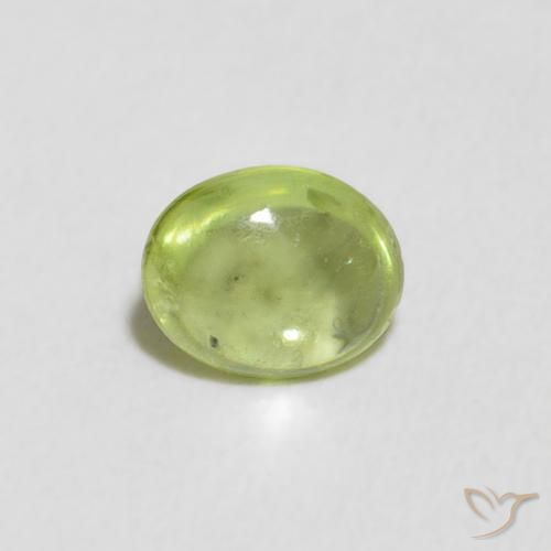 0.66ct 天然 鮮やかなグリーン スフェーン, 楕円形, 透明