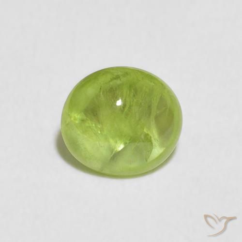 1.08ct 天然 ミディアムグリーン スフェーン, 楕円形, 透明