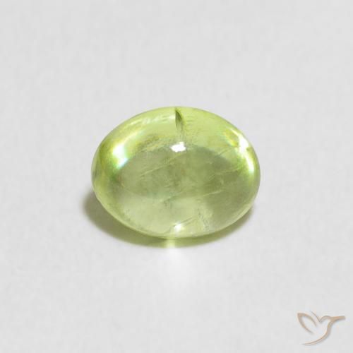 0.88ct 天然 ライムグリーン スフェーン, 楕円形, 透明