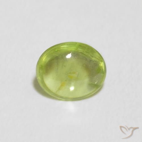 0.68ct 天然 ミディアムグリーン スフェーン, 楕円形, 透明