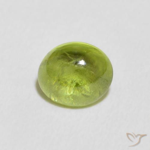 1.23ct 天然 鮮やかなグリーン スフェーン, 楕円形, 透明