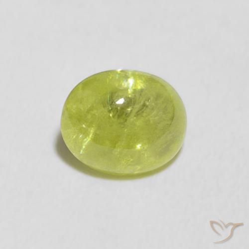 1.23ct 天然 ライブリーグリーン スフェーン, 楕円形, 透明