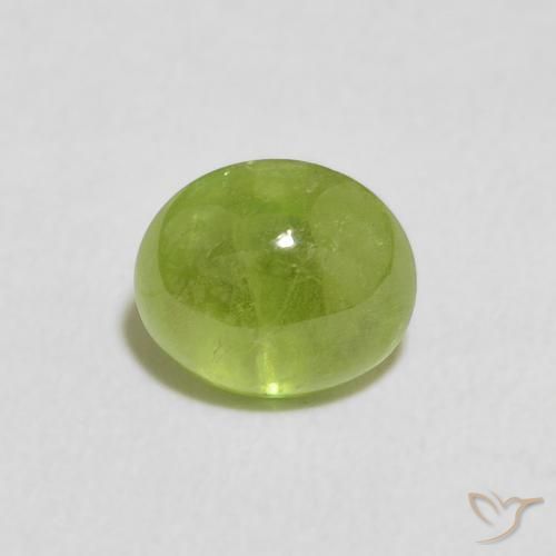 1.32ct 天然 ミディアムグリーン スフェーン, 楕円形, 透明