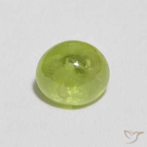 1.72ct 天然 黄みがかったグリーン スフェーン, 楕円形, 透明