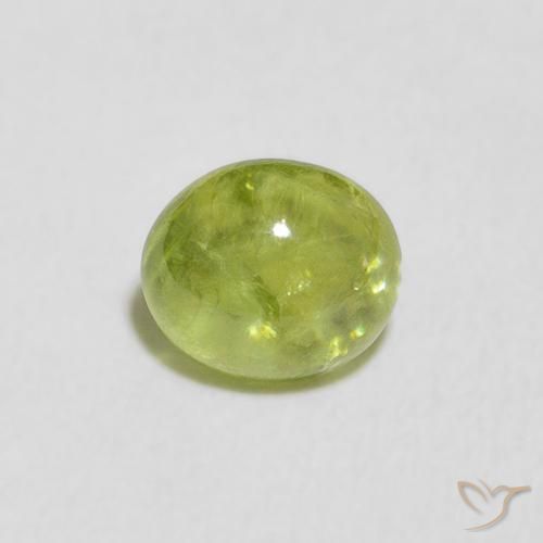 1.07ct 天然 鮮やかなグリーン スフェーン, 楕円形, 透明