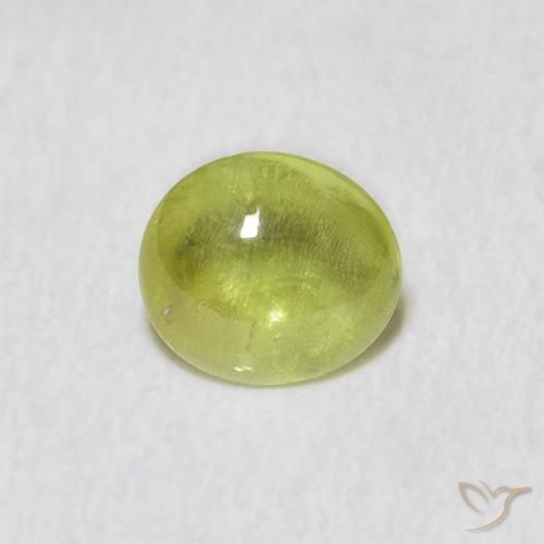 1.00ct 天然 ライムグリーン スフェーン, 楕円形, 透明