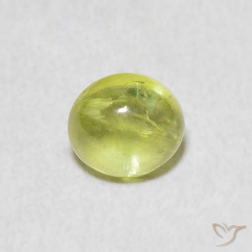1.08ct 天然 ライムグリーン スフェーン, 楕円形, 透明