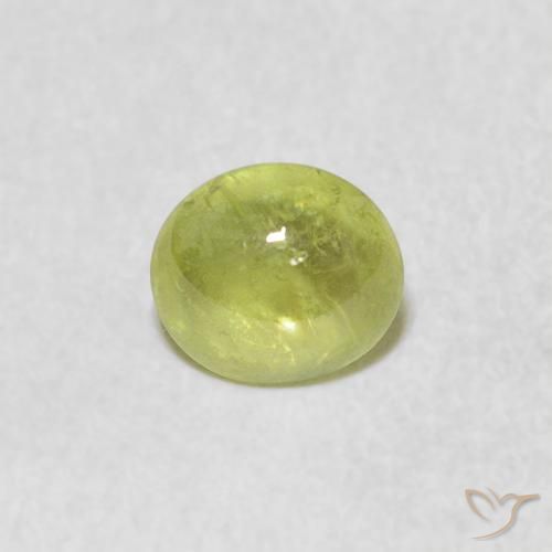 0.91ct 天然 ライムグリーン スフェーン, 楕円形, 透明