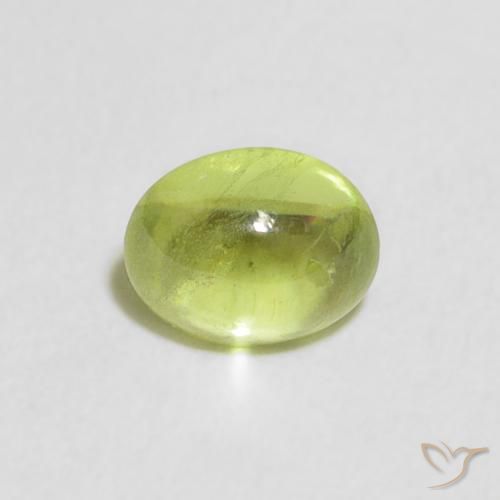 0.91ct 天然 鮮やかなグリーン スフェーン, 楕円形, 透明