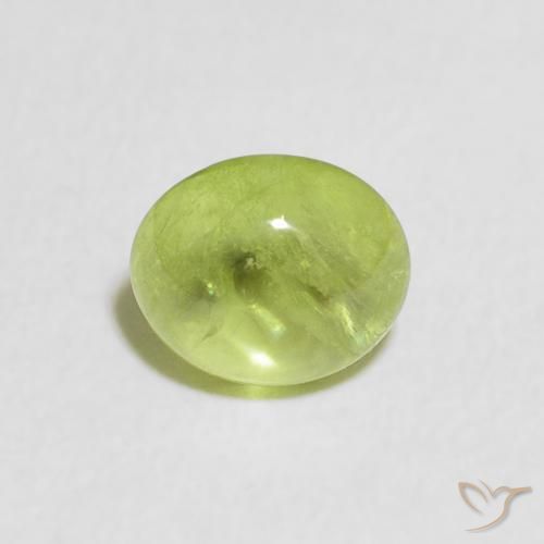 1.07ct 天然 ライブリー黄色がかった緑 スフェーン, 楕円形, 透明