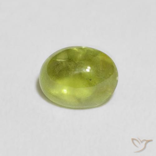 0.84ct 天然 オリーブグリーン スフェーン, 楕円形, 透明