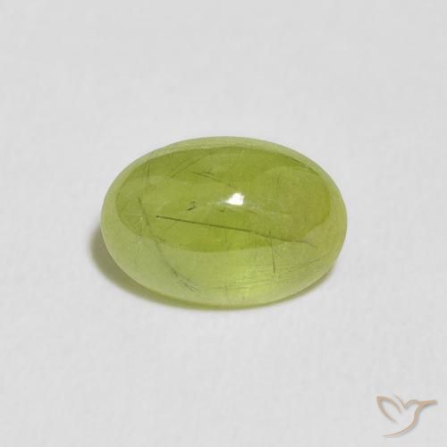1.91ct 天然 オリーブグリーン スフェーン, 楕円形, 透明