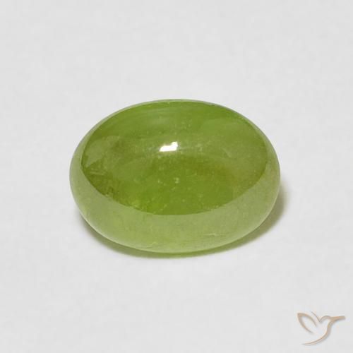 1.20ct 天然 ミディアムグリーン スフェーン, 楕円形, 透明