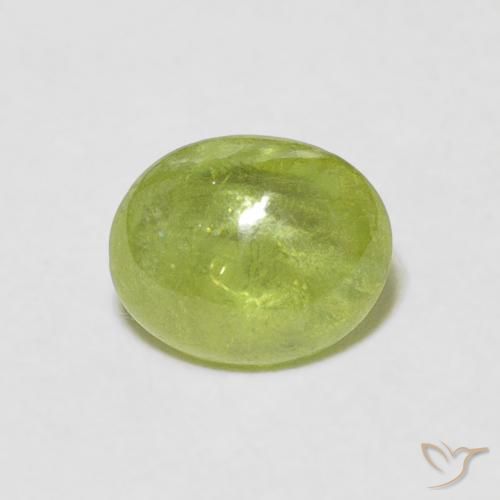 1.10ct 天然 ライムグリーン スフェーン, 楕円形, 透明