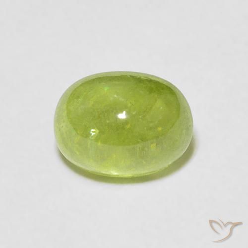 1.64ct 天然 ミディアムグリーン スフェーン, 楕円形, 透明