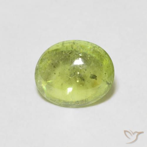 0.61ct 天然 ミディアムグリーン スフェーン, 楕円形, 透明