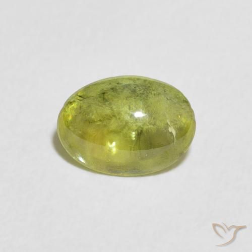 1.10ct 天然 ウォームフォレストグリーン スフェーン, 楕円形, 透明
