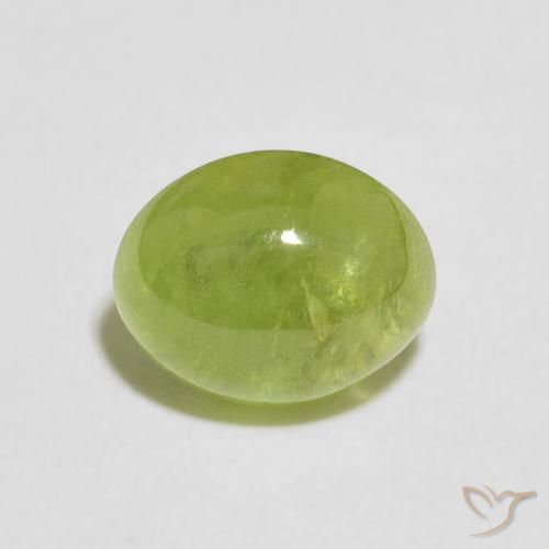 2.03ct 天然 ミディアムグリーン スフェーン, 楕円形, 透明