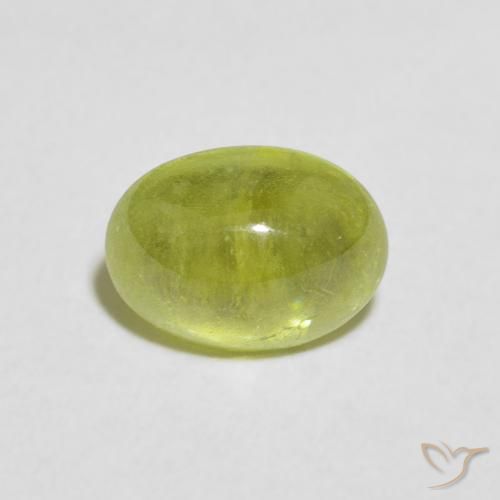 1.86ct 天然 オリーブグリーン スフェーン, 楕円形, 透明