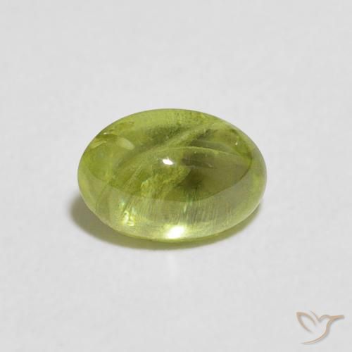 0.97ct 天然 オリーブグリーン スフェーン, 楕円形, 透明