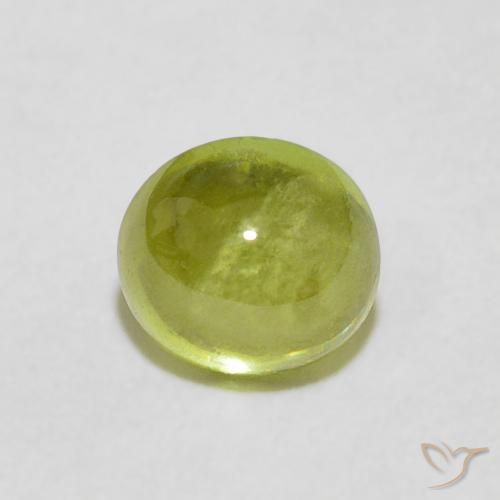 1.39ct 天然 ウォームアーシーグリーン スフェーン, 楕円形, 透明