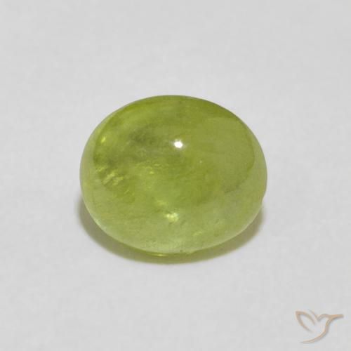 1.57ct 天然 オリーブグリーン スフェーン, 楕円形, 透明