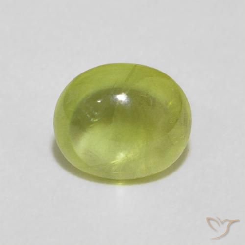 1.32ct 天然 ミディアムグリーン スフェーン, 楕円形, 透明