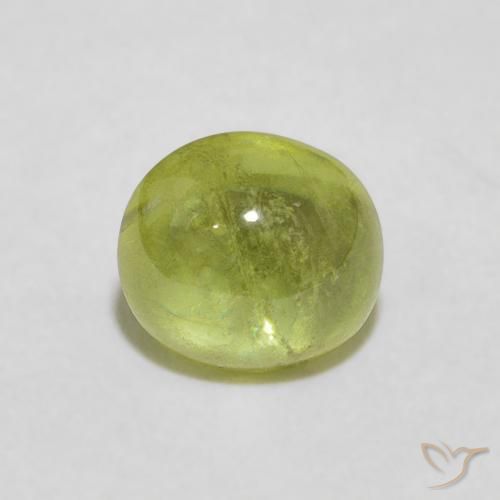 1.17ct 天然 黄みがかったグリーン スフェーン, 楕円形, 透明