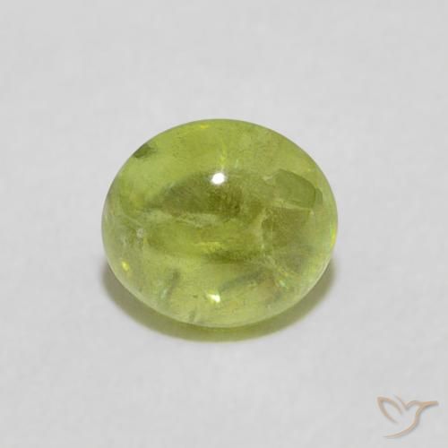 0.76ct 天然 ライブリーグリーン スフェーン, 楕円形, 透明