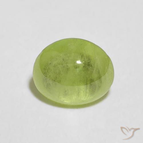 0.98ct 天然 薄いライブリーグリーン スフェーン, 楕円形, 透明