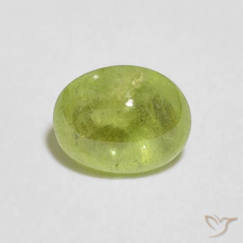 0.91ct 天然 ミディアムグリーン スフェーン, 楕円形, 透明