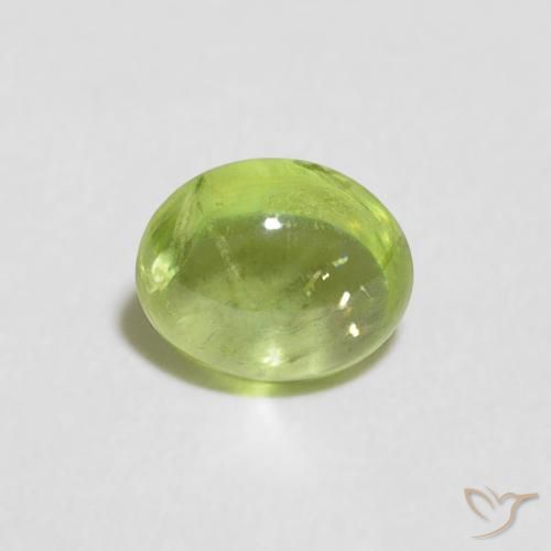 0.65ct 天然 ライブリーグリーン スフェーン, 楕円形, 透明