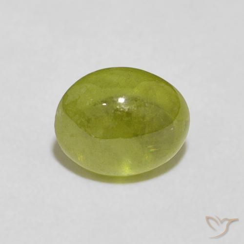 1.54ct 天然 オリーブグリーン スフェーン, 楕円形, 透明
