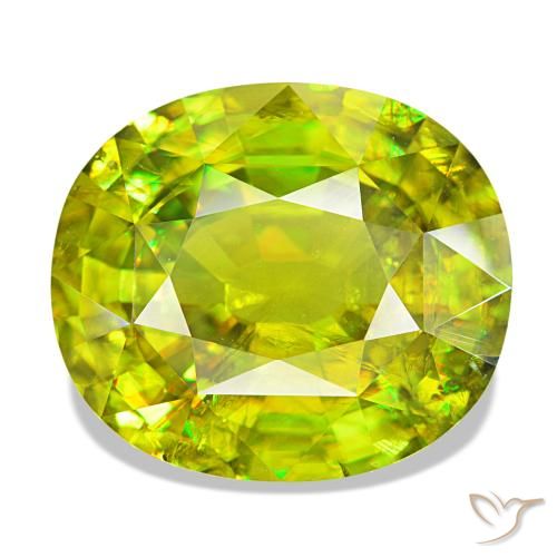 13.27ct グリーン スフェーン, 楕円形, VS