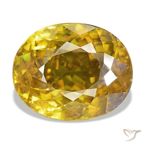 7.19ct ゴールデン スフェーン, 楕円形, VS
