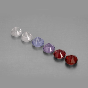 カラットの天然マルチカラースピネル（3.56 mm・ラウンドカット）