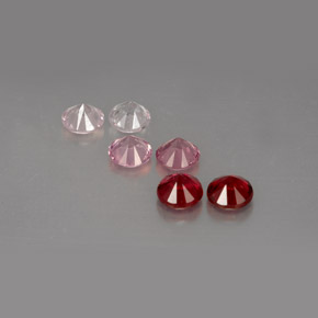 カラットの天然マルチカラースピネル（3.65 mm・ラウンドカット）