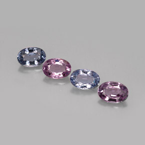 カラットの天然マルチカラースピネル（6.1×4.2 mm・オーバルカット）